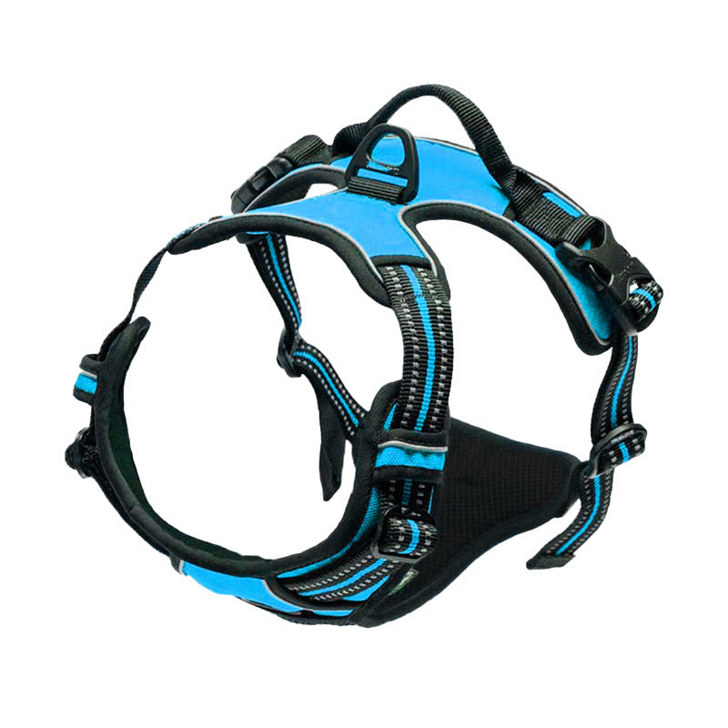 Reflective padded dog harness