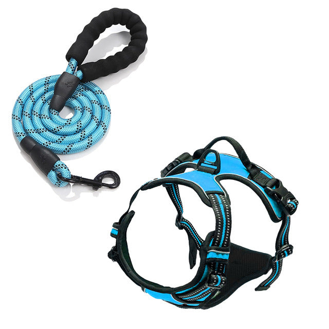 Reflective padded dog harness