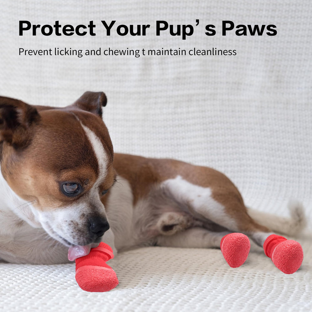Non-slip grip socks for dogs, set of 4