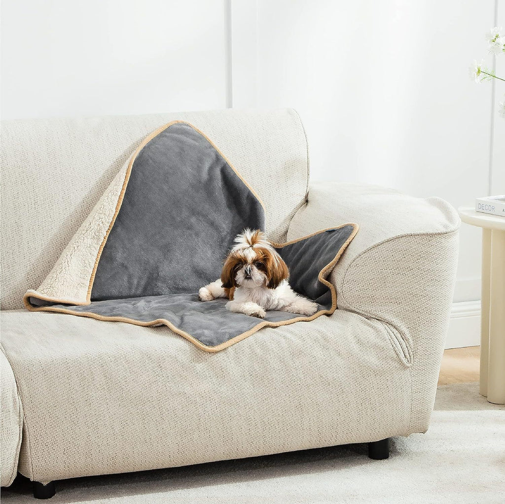 Waterproof sherpa dog blanket