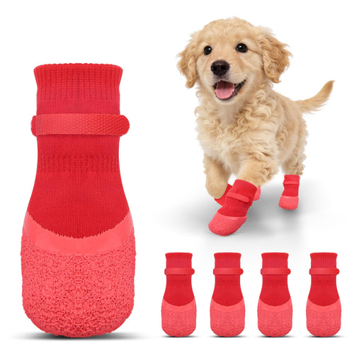 Non-slip grip socks for dogs, set of 4