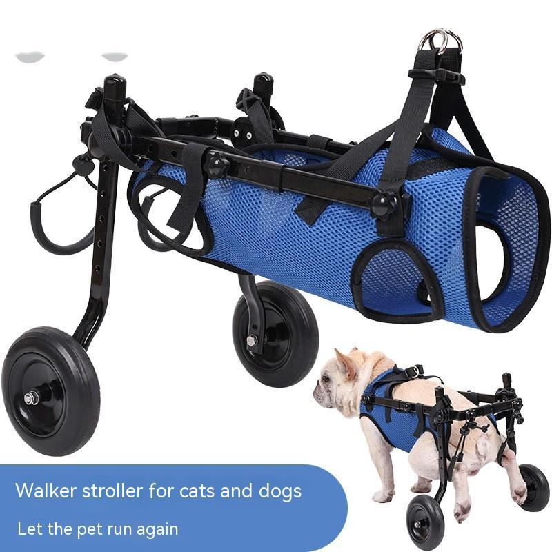 Adjustable dog wheelchair for weak back legs