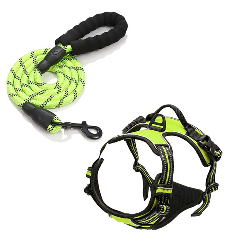 Reflective padded dog harness